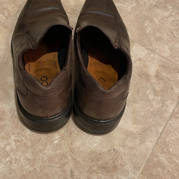Mens Ecco brown loafer shoes in size 47 / US13 - Picture 4 of 6